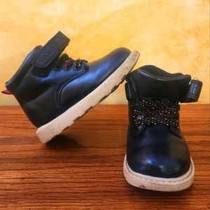 Carters Boys Leather Navy Boots